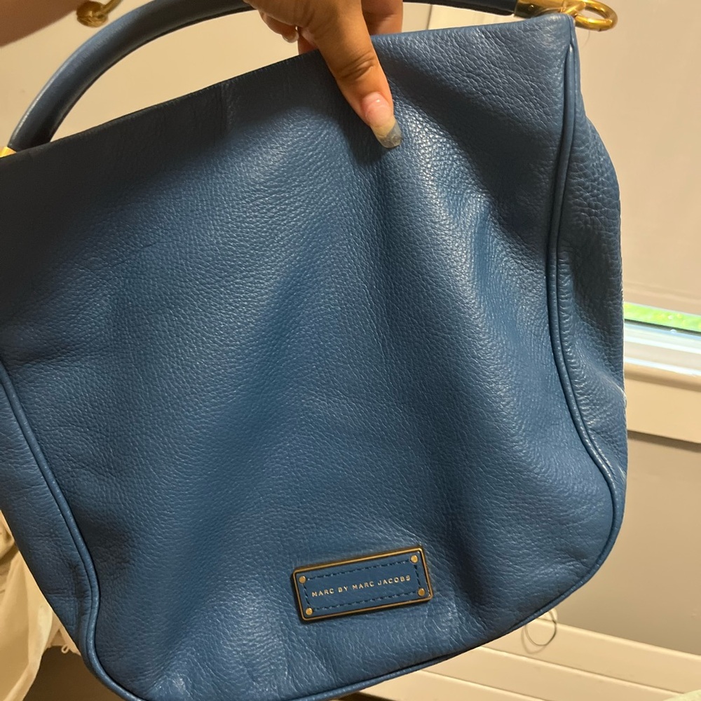 Marc by Marc Jacobs Blue Saffiano Leather 2 way Women's Bag w strap